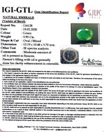 Load image into Gallery viewer, 4.39 Ratti Natural Panna Stone with Govt. Lab Certificate (3441)