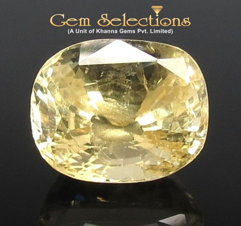 6.49/CT Natural Yellow Sapphire with Govt Lab Certificate-56610