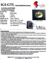 Load image into Gallery viewer, 4.00/CT Natural Yellow Sapphire With Govt Lab Certificate-YELSA9A
