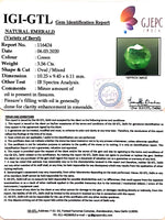 Load image into Gallery viewer, 3.96 Ratti Natural Panna Stone with Govt. Lab Certificate (4551)