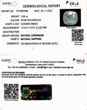 5.69/CT Natural Ceylonese Pukhraj with Govt Lab Certificate-6771