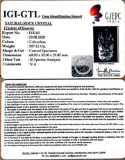 397.11 /CT Sphatik Shree Ganesh with Govt. Lab Certificate