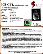 412.73 /CT Sphatik Shree Ganesh with Govt. Lab Certificate