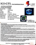 Load image into Gallery viewer, 5.52/CT Natural Blue Sapphire with Govt Lab Certificate-BLUSA9U