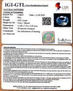 Load image into Gallery viewer, 4.95/CT Natural Blue Sapphire with Govt Lab Certificate-BLUSA9U