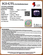 Load image into Gallery viewer, 4.86/CT Natural Purple Sapphire with Govt Lab Certificate-BLUSA9V