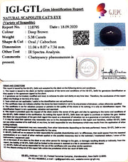 5.97 Ratti Natural Scapolite Cat's Eye with Govt. Lab Certified-(1221)