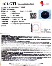 8.41 Ratti Natural Scapolite Cat's Eye with Govt. Lab Certified-(1221)