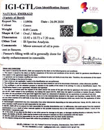 Load image into Gallery viewer, 9.42 Ratti Natural emerald with Govt Lab Certificate-(3441)