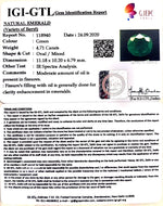 Load image into Gallery viewer, 4.71/CT Natural Emerald Stone With Govt. Lab Certificate (16650)
