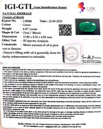 Load image into Gallery viewer, 4.51 Ratti Natural Emerald Stone With Govt. Lab Certificate (8991)