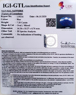 Load image into Gallery viewer, 7.99 Ratti Natural Blue Sapphire with Govt Lab Certificate-(2331)
