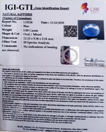 Load image into Gallery viewer, 6.49 Ratti Natural Blue Sapphire with Govt Lab Certificate-(2331)