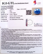 Load image into Gallery viewer, 8.25 Ratti Natural Blue Sapphire with Govt Lab Certificate-(2331)