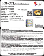 Load image into Gallery viewer, 4.94/CT Natural Yellow Sapphire With Govt Lab Certificate-YELSA9U