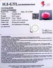 9.15 Ratti Natural Neo Burma Ruby with Govt. Lab Certificate-(5661)