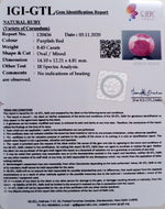 Load image into Gallery viewer, 9.37 Ratti Natural Indian Ruby with Govt. Lab Certificate-(1221)