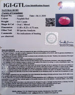 Load image into Gallery viewer, 5.11 Ratti Natural Ruby with Govt Lab Certificate-(12210)