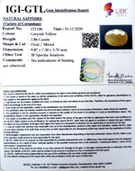 Load image into Gallery viewer, 3.17 Ratti Natural Ceylonese Yellow Sapphire with Govt Lab Certificate-(4551)