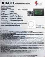 Load image into Gallery viewer, 4.44/CT Natural Emerald Stone With Govt. Lab Certificate (12210)