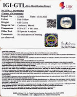 Load image into Gallery viewer, 4.47 Ratti yellow sapphire with Govt Lab Certificate-(6771)