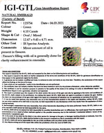 Load image into Gallery viewer, 4.55 Ratti Natural emerald with Govt Lab Certificate-(3441)