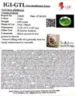 Load image into Gallery viewer, 4.53 Ratti Natural emerald with Govt Lab Certificate-(3441)