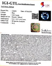 3.91 Ratti Blue Topaz with Govt Lab Certificate-(1650)