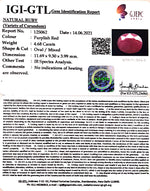 Load image into Gallery viewer, 5.19 Ratti Natural Indian Ruby with Govt. Lab Certificate-(1221)