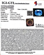 Load image into Gallery viewer, 2.88/CT Natural Blue Sapphire With Govt Lab Certificate-BLUSA9S
