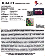 5.46 Ratti Natural New Burma Ruby with Govt. Lab Certificate-(4551)
