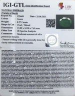 Load image into Gallery viewer, 9.17 Ratti Natural emerald with Govt Lab Certificate-(3441)