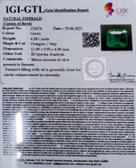 Load image into Gallery viewer, 4.58/CT Natural Emerald Stone With Govt. Lab Certified (12210)
