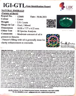 Load image into Gallery viewer, 2.56 Ratti Natural emerald with Govt Lab Certificate-(3441)