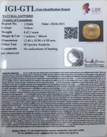 Load image into Gallery viewer, 9.34 Ratti Natural Ceylonese Yellow Sapphire with Govt Lab Certificate (6771)