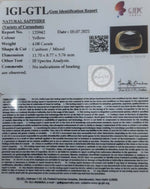 Load image into Gallery viewer, 4.08/CT Natural yellow sapphire with Govt Lab Certificate-YELSA9U