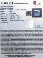Load image into Gallery viewer, 4.06/CT Natural Blue Sapphire with Govt Lab Certificate-BLUSA9S