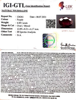Load image into Gallery viewer, 4.57/CT Natural Tourmaline with Govt. Lab Certificate (3441)