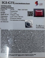 Load image into Gallery viewer, 6.18 Ratti Natural new burma Ruby with Govt. Lab Certificate-(2331)