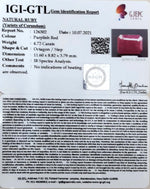 Load image into Gallery viewer, 5.23 Ratti Natural new burma Ruby with Govt. Lab Certificate-(2331)