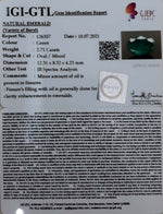 Load image into Gallery viewer, 3.00 Ratti Natural Panna Stone with Govt. Lab Certified-(23310)