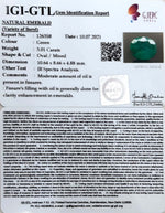 Load image into Gallery viewer, 3.34 Ratti Natural Panna Stone with Govt. Lab Certified-(34410)