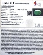 Load image into Gallery viewer, 4.50 Ratti Natural Panna Stone with Govt. Lab Certified-(1221)