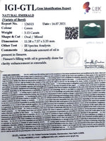 Load image into Gallery viewer, 3.49 Ratti Natural Panna Stone with Govt. Lab Certified-(6771)