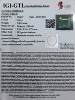 Load image into Gallery viewer, 3.41 Ratti Natural Panna Stone with Govt. Lab Certified-(3441)