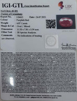 Load image into Gallery viewer, 5.40 Ratti Natural New Burma Ruby with Govt. Lab Certificate-(4551)