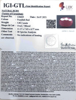 Load image into Gallery viewer, 4.27 Ratti Natural New Burma Ruby with Govt. Lab Certificate-(4551)