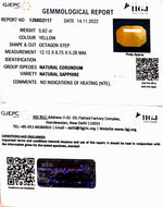 Load image into Gallery viewer, 5.82/CT Super Premium Yellow Sapphire With Govt Lab Certificate