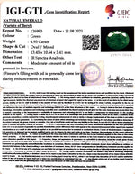 Load image into Gallery viewer, 4.95/CT Natural Panna Stone with Govt. Lab Certified-(1221)