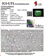 Load image into Gallery viewer, 3.11/CT Natural Panna Stone with Govt. Lab Certified-(2331)